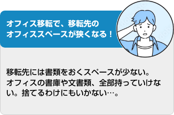 オフィス移転で、移転先のオフィススペースが狭くなる！